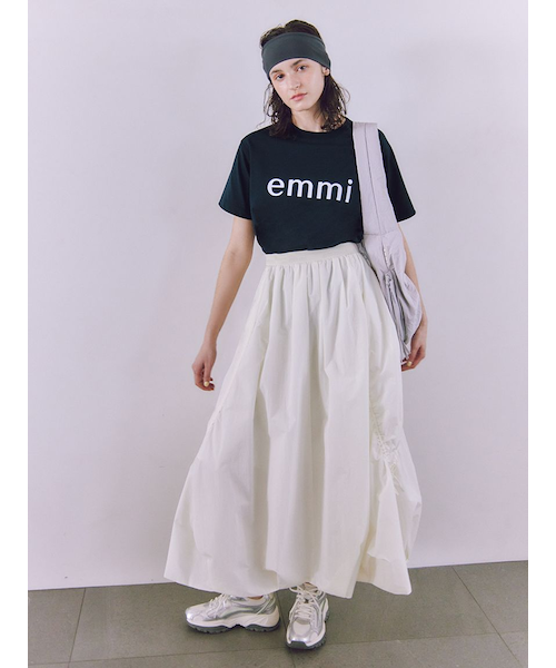 ホワイトスカート サイズ2 エンボスドットサイドティアードスカート-short & regular| 小柄