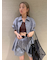 ストライプイージーハーフパンツ