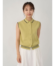 襟付きニットベスト