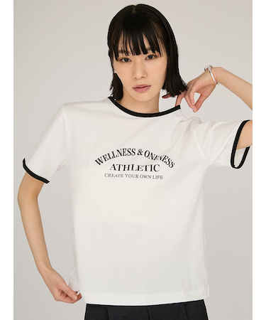 グラフィックリンガーTシャツ