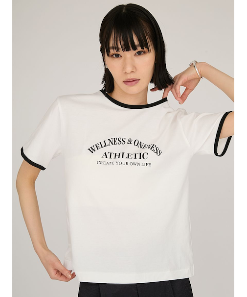 グラフィックリンガーTシャツ