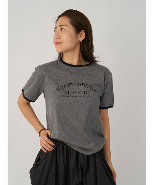 グラフィックリンガーTシャツ