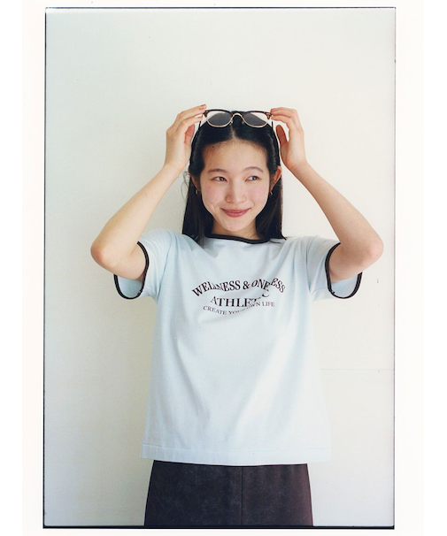 グラフィックリンガーTシャツ