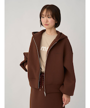 emmiロゴジップアップダンボールフーディ