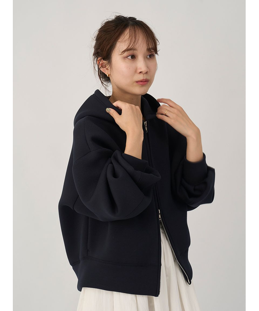 emmiロゴジップアップダンボールフーディ