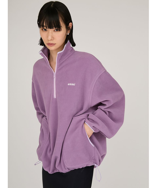 eco フリースハーフジッププルオーバー