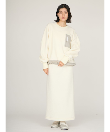 フリースプルオーバー×スカートセット
