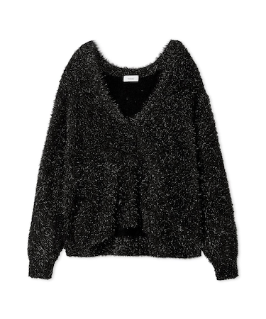 フェザーラメニットプルオーバー