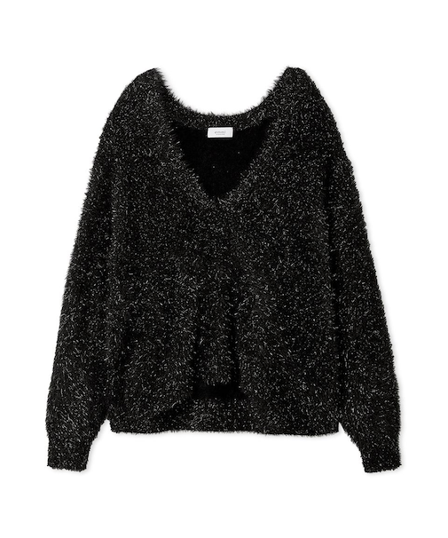 フェザーラメニットプルオーバー