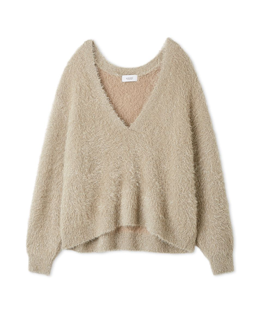 フェザーラメニットプルオーバー