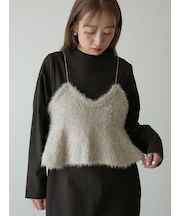 フェザーラメニットビスチェ