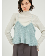 フェザーラメニットビスチェ