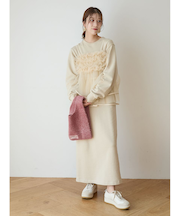 【セットアイテム】チュールビスチェ×裏毛ワンピースセット