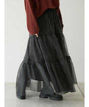 チュールボリュームシアースカート