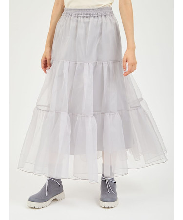 チュールボリュームシアースカート