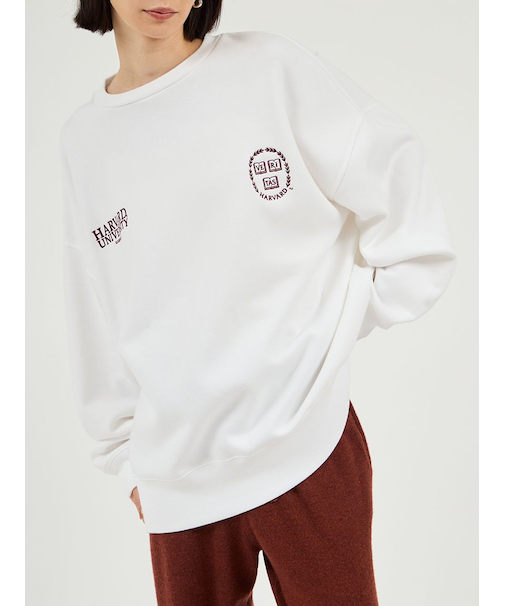 【emmi×GOOD ROCK SPEED】カレッジワイドボディクルースウェット
