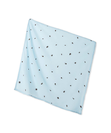 フロッキーフラワープリントスカーフ