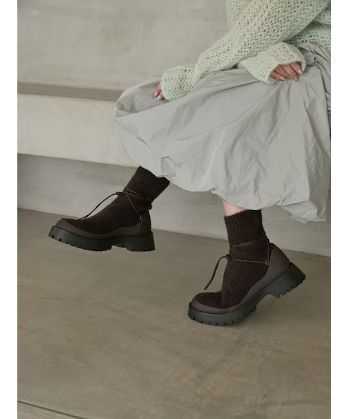 フェザーヤーンニットブーツ