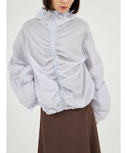 撥水 ギャザーフーディーブルゾン