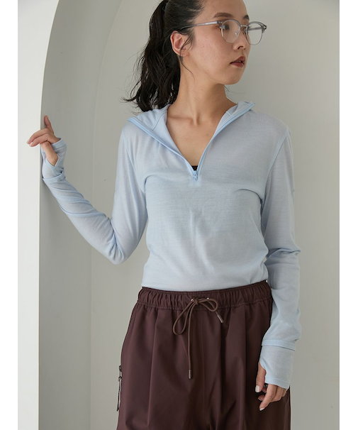 Mt.Breath WoolRパーカートップス