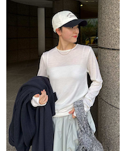 Mt.Breath WoolRクルーネックトップス