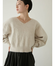 フォックスカシミヤ2wayニットトップス