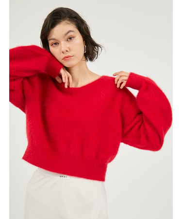 フォックスカシミヤ2wayニットトップス