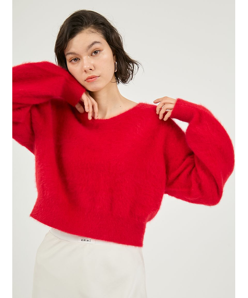 フォックスカシミヤ2wayニットトップス