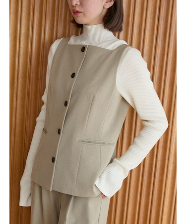 ウールシルクニットトップス