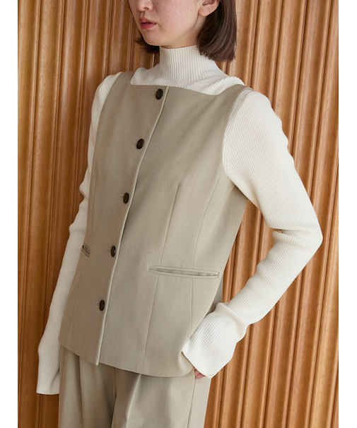 ウールシルクニットトップス