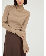 ウールシルクニットトップス