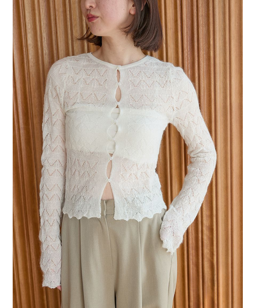 モヘヤ混2wayニットトップス