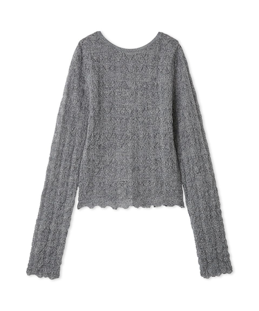 モヘヤ混2wayニットトップス