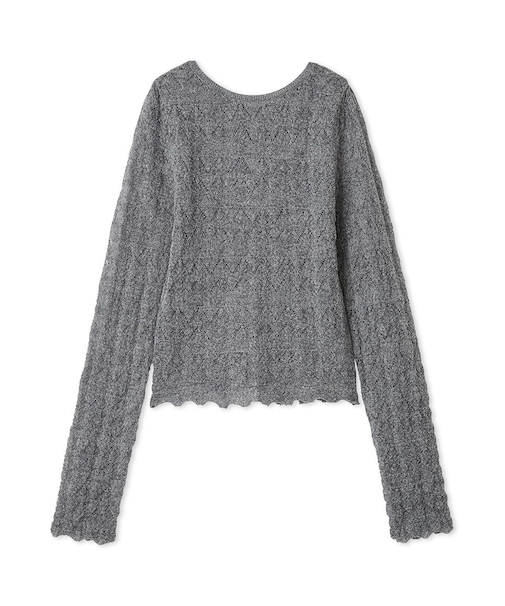 モヘヤ混2wayニットトップス