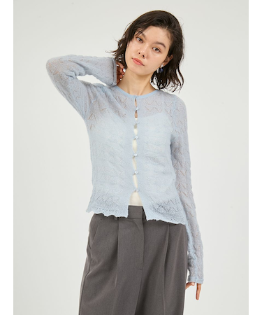 モヘヤ混2wayニットトップス