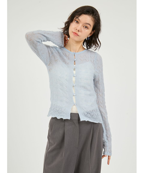 モヘヤ混2wayニットトップス