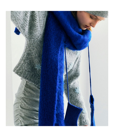 フラワーエンブロイダリーニットトップス