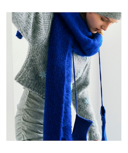 フラワーエンブロイダリーニットトップス