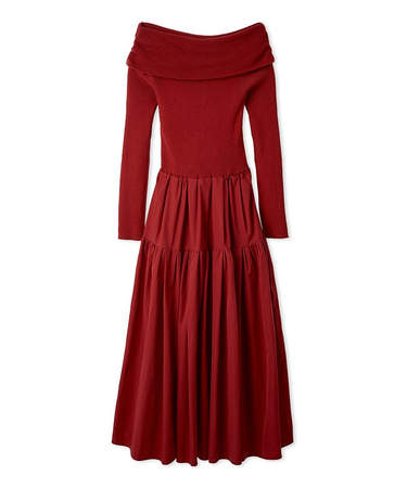 オフショルニットドッキングワンピース