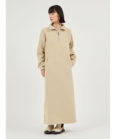 【セットアイテム】eco ストール付きフリースワンピース