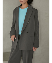 【セットアップ対応】ダブルブレストテーラードジャケット