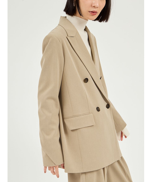 【セットアップ対応】ダブルブレストテーラードジャケット