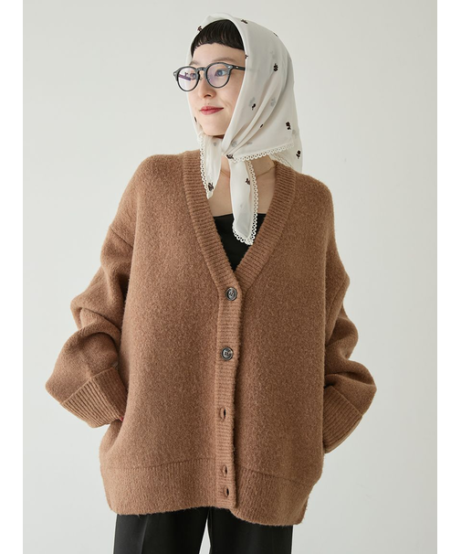 Vネックニットカーディガン