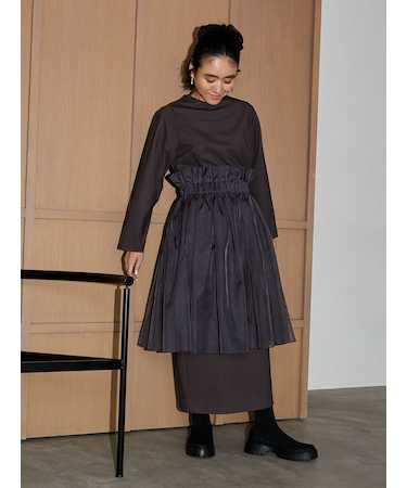 【限定カラーあり】【金子綾 for emmi】ハイネックワンピースセット