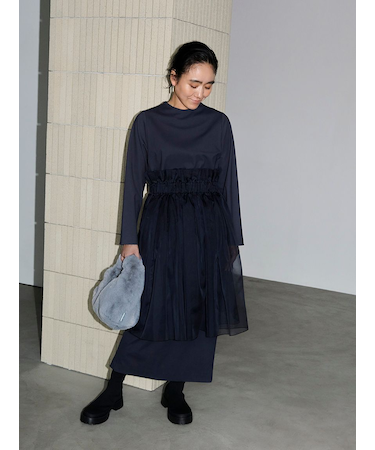 【限定カラーあり】【金子綾 for emmi】ハイネックワンピースセット