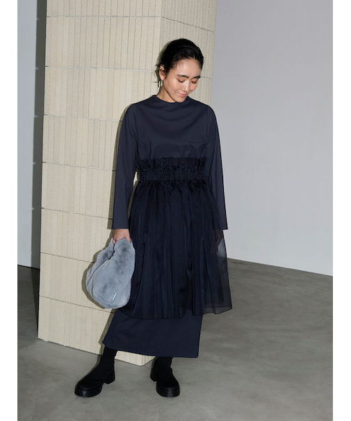 【限定カラーあり】【金子綾 for emmi】ハイネックワンピースセット