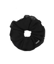 チェックオーガンジーシュシュ