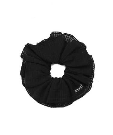 チェックオーガンジーシュシュ