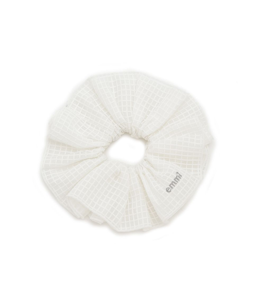 チェックオーガンジーシュシュ