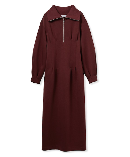 【ONLINE限定】ハーフジップダンボールワンピース